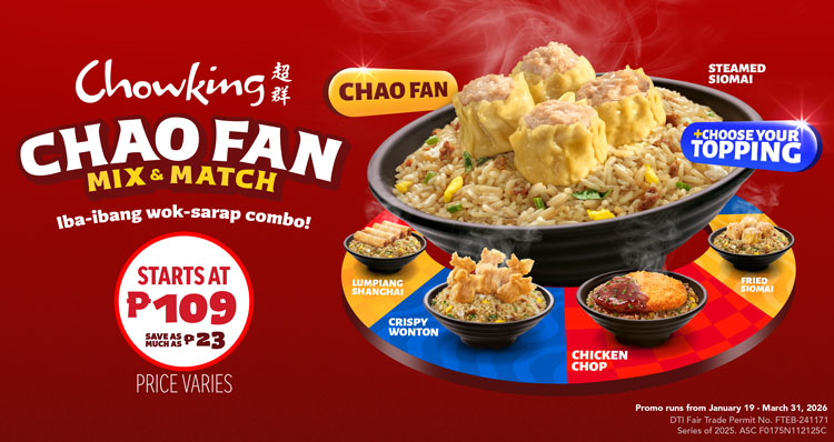 Chowking Mix & Match Promo